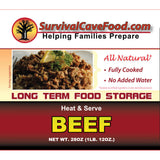 Survival Cave Food Canned Beef Case of 12 28oz Cans