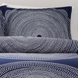 Marimekko 221439 Fokus Duvet Cover Set, Twin, Navy
