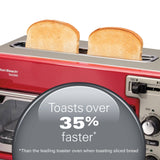 Hamilton Beach – Toastation 2-Slice Countertop Toaster and Toaster Oven – Red 22724