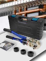 AMZCNC Copper Tube Fittings Hydraulic Pipe Crimping Tool with 1/2,3/4 and 1 Jaw Copper Pipe Propress Crimper Pressing Pliers