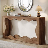 Tribesigns 63 Inches Farmhouse Console Table with Storage, Couch Table Behind Sofa, Long Entryway Sofa Station, Narrow Console Stand, Hallway Stand for Entryway Living Room, Brown
