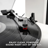 Victrola The Quincy 6-in-1 Bluetooth Record Player & Multimedia Center with Built-in Speakers ?C 3-Speed Turntable, CD & Cassette Player, AM/FM Radio, Wireless Music Streaming (Natural)