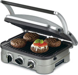 Cuisinart 5-in-1 Grill Griddler Panini Maker Bundle with Waffle Attachment (GR-4N) – Includes Grill and Waffle Plates