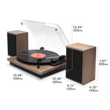 Victrola The Quincy 6-in-1 Bluetooth Record Player & Multimedia Center with Built-in Speakers ?C 3-Speed Turntable, CD & Cassette Player, AM/FM Radio, Wireless Music Streaming (Natural)