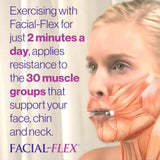 Facial Flex Facial Exercise and Neck Toning Kit Bands 8 oz u0026 6 oz u0026 Case
