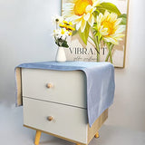 Bedside Tablecloth Nightstand Runner Dust Cover, Tech-Cloth Shine Mesh Table Cloth, Fashion Modern Small Table Runner for End, Side, Night Stand, Dresser, Furniture (Gold,15.7??35.4 Inch)