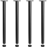 SKYSHALO 28 Solid Steel Adjustable Desk Legs Office Table Furniture Set of 4 Black