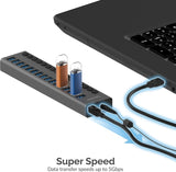 Sabrent 16-Port USB 3.0 Data HUB and Charger with Individual switches [90 Watts] (HB-PU16)