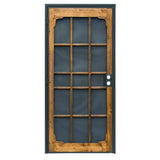 Precision Screen & Security Wood Guard Reversible Handing Security Door, Bronze