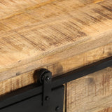 Living Room Storage Cabinet Storage Cabinet Entryway Cabinet Laconic Cabinet Storage Shelf Wine Cabinet Retro Style Textured Sideboard Textured Sideboard 31.5×11.8×23.6 Solid Mango Wood