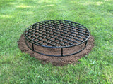 Walden Fire Pit Grate Round – 28 Premium Heavy Duty Steel Grate for Outdoor Firepits – Above Ground Fire Grate (28)