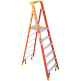 Werner PD6206-4C Podium Stepladder,6 Ft,fiberglass,300 lb