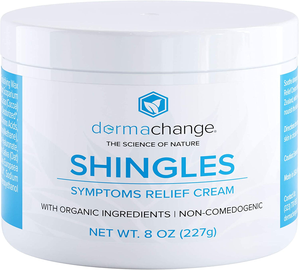 Natural Shingles Treatment and Relief Cream – with Manuka Honey – Shingle Nerve Pain Ointment – Natural Moisturizer for Face and Body – Stops Shingle Breakouts, Burning, Scar, Itchy Dry Skin (8oz)