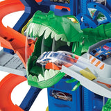 Hot Wheels City Robo T-Rex Ultimate Garage, Multi-level Multi-Play Mode, Stores 100 Plus 1:64 Scale Cars, Gift Idea for Kids 3 and Older
