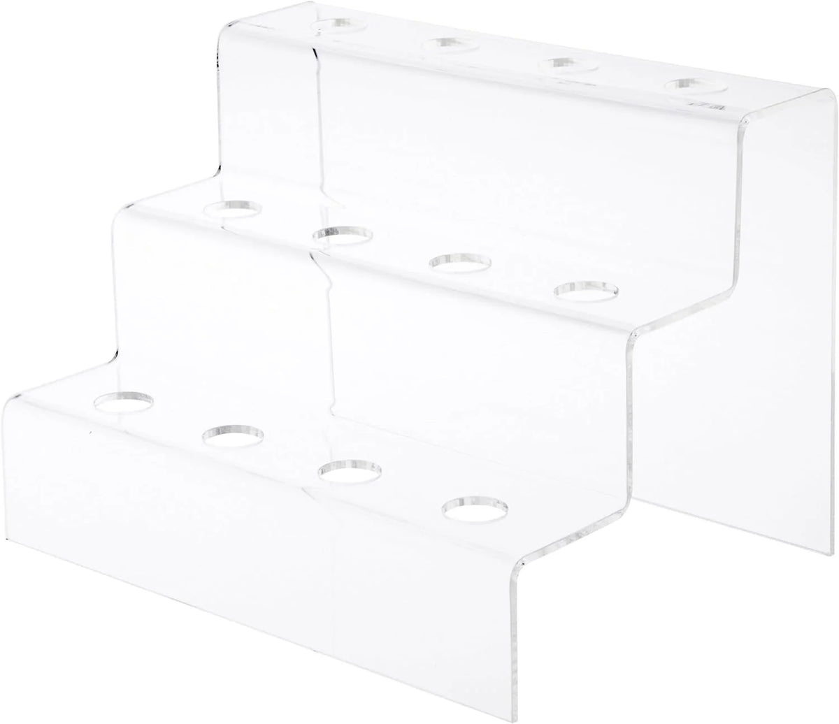 Clear Wine Bottle Stopper Display Stairs, 6.25 H X 8.75 W X 6.5 D (6 Pack)