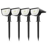 Litom 32 LED Solar Powered Path Light Landscape Spotlight 2-in-1 IP67 Waterproof for Outdoor Yard Garden Driveway Porch Walkway