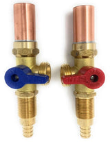 OUTLET BOX and VALVES WITH WATER HAMMER ARRESTOR 1/2 F1807 PEX x 3/4 MHT Hose Male Connector Washing Machines Assembly Kit Long Shank Lead Free Easy Shutoff Hookup with Copper Risers