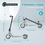 Electric Scooter for Adults, 19/25 Mph Max Speed, 21/25/35 Miles Range,350/500/600W APP Control E-Scooter with 8.5/10 Inflatable tire, Foldable Escooter with App Control, UL 2272 Certified