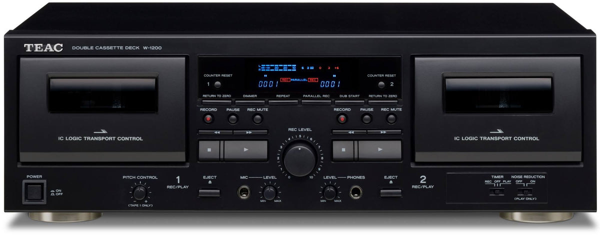 Teac Double Cassette Deck (Black) W-1200-B