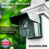 Guardline Wireless Driveway Alarm – 4 Motion Detector Alarm Sensors & 1 Receiver, 1/4 Mile Range, Weatherproof Outdoor Security Alert System for Home & Property