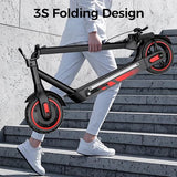 Electric Scooter for Adults, 19/25 Mph Max Speed, 21/25/35 Miles Range,350/500/600W APP Control E-Scooter with 8.5/10 Inflatable tire, Foldable Escooter with App Control, UL 2272 Certified