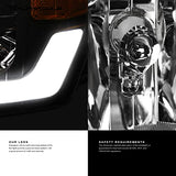 Alpha Owls 8710401 Crystal Headlights With Switchback Sequential LED Light Bar & Startup Light – Black Amber Fits 2009-2018 Dodge Ram 1500 2500 3500/2019-2023 Classic Halogen Models