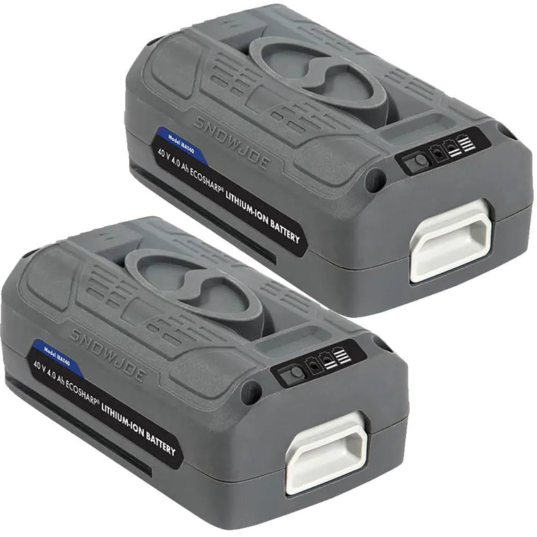 Snow Joe 2-Pack iBAT40 Ion EcoSharp 40 V 4.0 Ah Lithium-Ion Battery