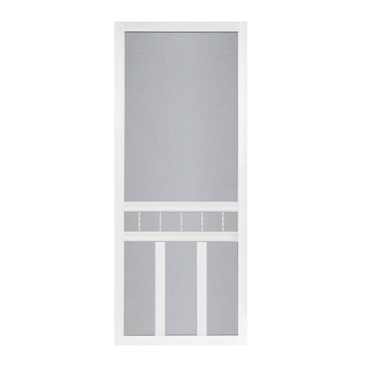 Screen Tight 32 in. x 80 in. Waccamaw Vinyl White Screen Door with Hardware