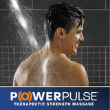 Waterpik Slide Rail Hand Held Shower Head Chrome Height Select with PowerPulse Therapeutic Massage Spray, SRXPP-763ME