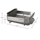 KitchenAid Compact Stainless Steel Dish Rack, 16.06-Inch, Black