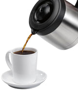 Wolf Gourmet – 10-Cup Coffee Maker with Water Filtration – Stainless Steel/Red Knob