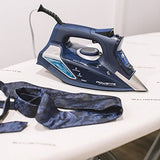 Rowenta DW9280 Steam Force Steam Iron with 400-Hole Stainless Steel Soleplate, 1800-Watt, Blue