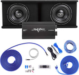 Skar Audio Dual 12 Complete 2,400 Watt SDR Series Subwoofer Bass Package – Includes Loaded Enclosure with Amplifier