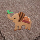 Solid Color Soft Cotton Woven Sectional Couch Cover Non Slip Simple Style Sofa Cover Decorative Home Sofa Loveseat with Small Elephant Pattern-Brown-a 45x45cm