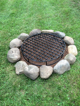 Walden Fire Pit Grate Round – 28 Premium Heavy Duty Steel Grate for Outdoor Firepits – Above Ground Fire Grate (28)