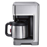 Wolf Gourmet – 10-Cup Coffee Maker with Water Filtration – Stainless Steel/Red Knob
