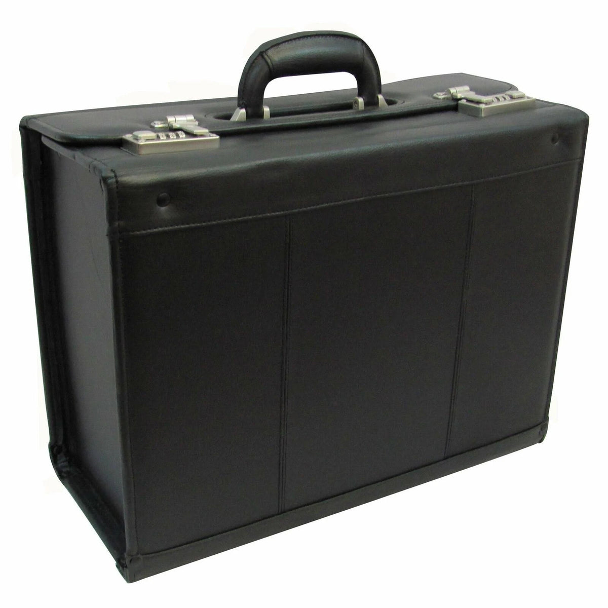 Amerileather Black Leather Pilot Case