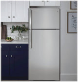 GE 17.5 Cu. ft. Stainless Steel Top Freezer Refrigerator-GTS18GSNRSS