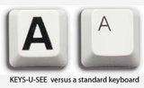 Keys U See Large Print Keyboard Ivory W Blk Print