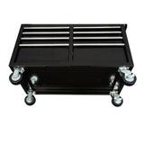 Husky 46 in. W x 24.5 in. D 9-Drawer Mobile Workbench with Solid Wood Top in