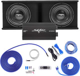 Skar Audio Dual 12 Complete 2,400 Watt SDR Series Subwoofer Bass Package – Includes Loaded Enclosure with Amplifier
