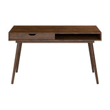 Bush Furniture Nora 54W Writing Desk in Dark Walnut | Computer Table for Home Office Workspace or Entryway
