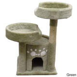New Cat Condos Double Perch Solid Wood Cat Condo (Brown)