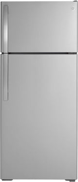 GE 17.5 Cu. ft. Stainless Steel Top Freezer Refrigerator-GTS18GSNRSS