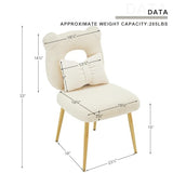 Furnimart Cute Vanity Chair, Bear Shape Makeup Chair with Backrest Pillow, Comfy Accent Chair Desk Chair Teddy fabric with Golden Metal Legs for Living Room/Dressing Room/Home Office Green