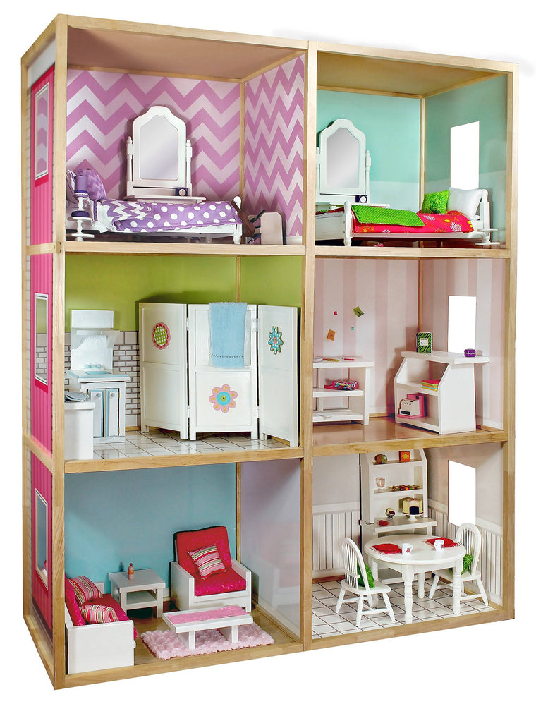 My Girl&s Dollhouse for 18& Dolls, Modern Style