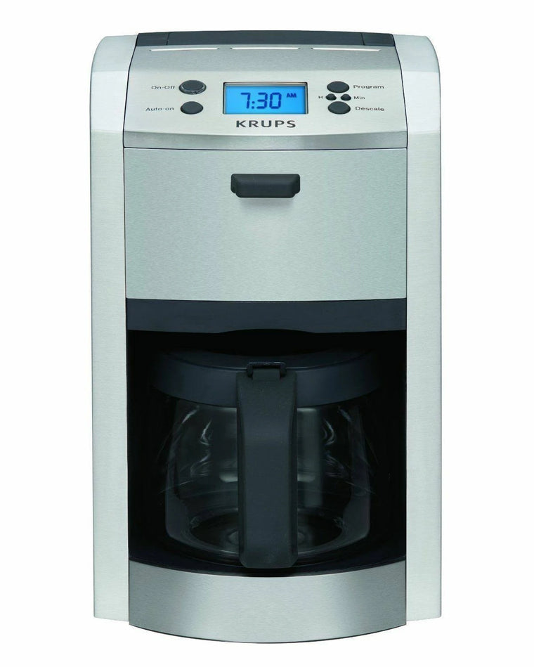 Krups KM8105 12-Cup Die-Cast Programmable Coffee Maker with Stainless
