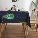 Beautiful Bottle of Under The Night Sky Print Square Tablecloth Decorated Table can able Farmhouse Decor Coffee Table Outdoor,