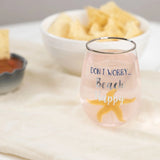 Beach Happy – Starfish 19 oz. Stemless Wine Glass with 3-D Figurine