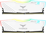 TEAMGROUP T-Force Delta RGB DDR5 32GB Kit (2x16GB) 6400MHz (PC5-51200) CL40 Desktop Memory Module Ram (White) for Z690 – FF4D532G6400HC40BDC01